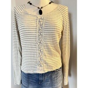 America Eagle Women's L Long Sleeve Cropped Pullover Top New with Tag